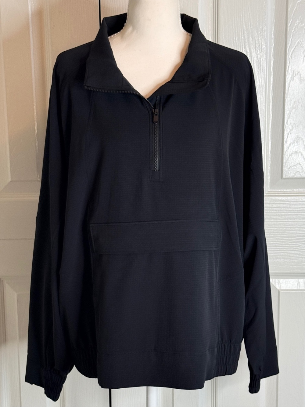 NWOT Athleta Boundless Popover Ripstop Jacket Black 1X